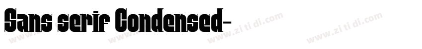 Sans serif Condensed字体转换 Sans serif Condensed字体转换